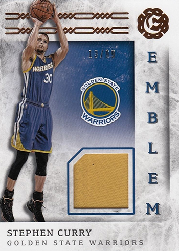 2016-17 Panini Excalibur Basketball Emblem Stephen Curry