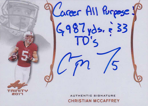 2017 Leaf Trinity Signatures Christian McCaffrey