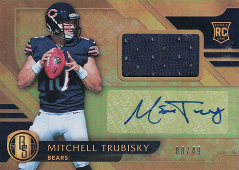2017 Panini Gold Standard Football Base Rookie Jersey Auto Mitchell Trubisky
