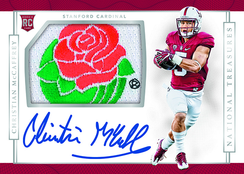 2017 Panini National Treasures Collegiate Football Patch Auto McCaffrey