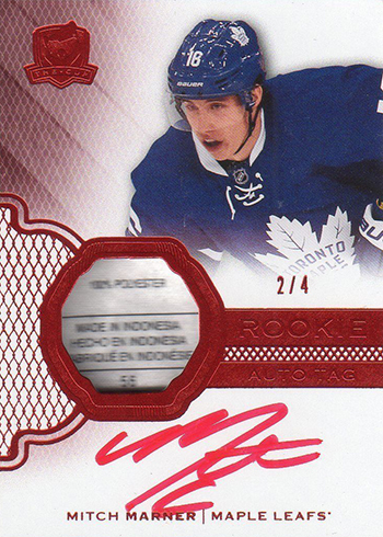 2016-17 Upper Deck The Cup Hockey Red Foil Tag Autograph Mitch Marner
