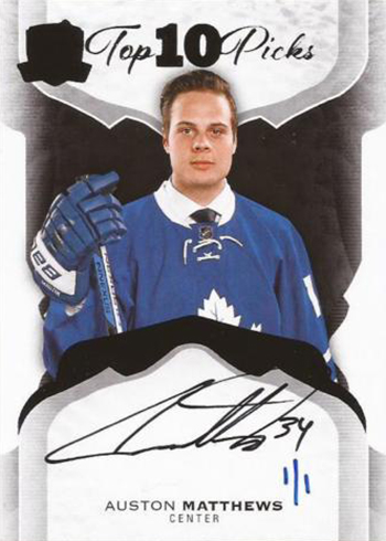 2016-17 Upper Deck The Cup Hockey Top 10 Picks Autographs Black Auston Matthews