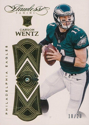 2017 Panini Flawless Carson Wentz Rookie Card