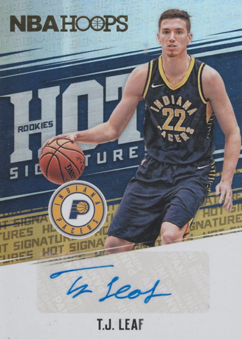 2017-18 NBA Hoops Basketball Hot Signatures Rookies T.J. Leaf