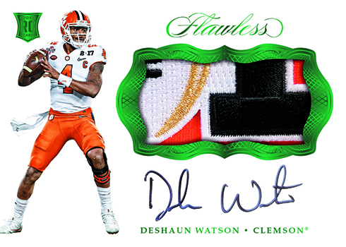 2017 Panini Flawless Collegiate Football Rookie Patch Autographs Deshaun Watson