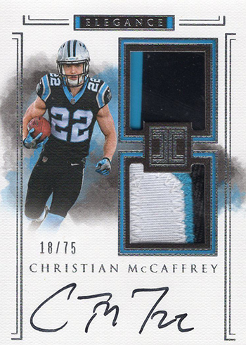 2017 Panini Impeccable Football Christian McCaffrey Auto Patch RC