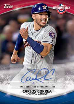 2018 Topps Opening Day Baseball Opening Day Autographs