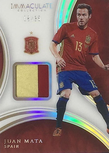 2017 Panini Immaculate Soccer Acetate Patches Juan Mata