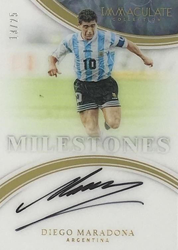 2017 Panini Immaculate Soccer Milestones Diego Maradona Autograph