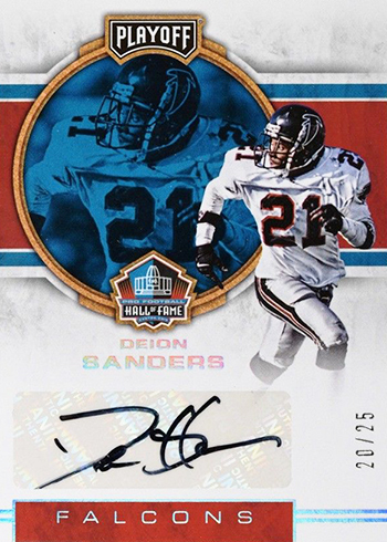 2017 Playoff Football Hall of Fame Autographs Deion Sanders