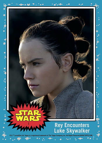 2017 Topps Countdown to Star Wars: The Last Jedi 1 Rey Encounters Luke Skywalker