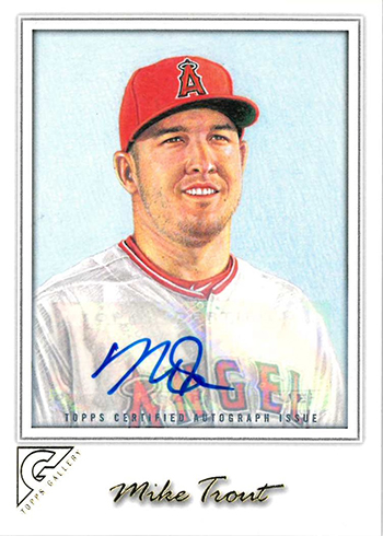 2017 Topps Gallery Baseball Mike Trout Autograph