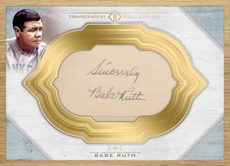 2017 Topps Transcendent Baseball Cut Signature Babe Ruth