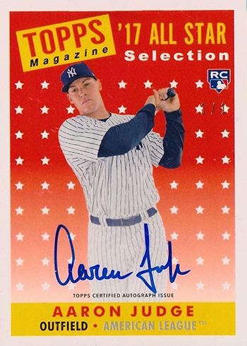 2017 Topps Transcendent Baseball Aaron Judge Topps History AJ-58AS