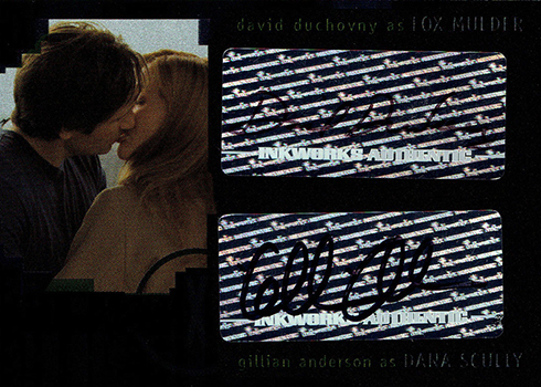 2008 Inkworks X-Files I Want to Believe David Duchovny Gillian Anderson Dual Autograph