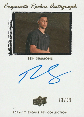 2017 Upper Deck Goodwin Champions Exquisite Collection Ben Simmons Autograph