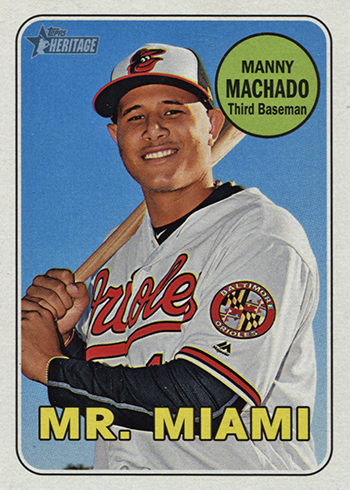 2018 Topps Heritage Nickname Variations 151 Manny Machado