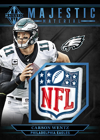 2018 Panini Majestic Football Majestic Material Shield Carson Wentz