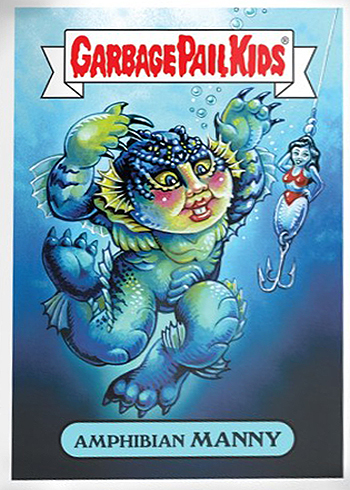 2018 Topps GPK Wacky Packages Not-Scars 1 Amphibian Manny