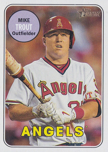 2018 Topps Heritage Throwback Variations Mike Trout