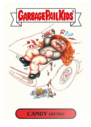 2018 Topps Garbage Pail Kids Rock and Roll Hall of Lame Candy Oh No