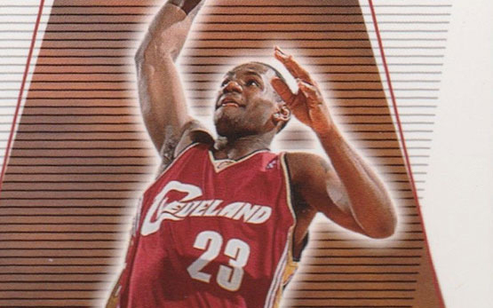 sp authentic lebron james rookie card