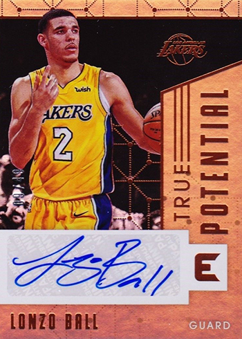 2017-18 Panini Essentials Basketball True Potential Signatures Lonzo Ball