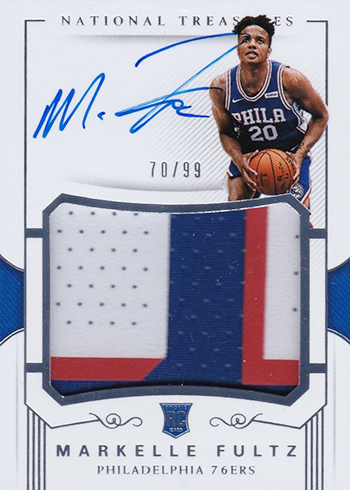2017-18 Panini National Treasures Basketball Markelle Fultz RC Patch Autograph