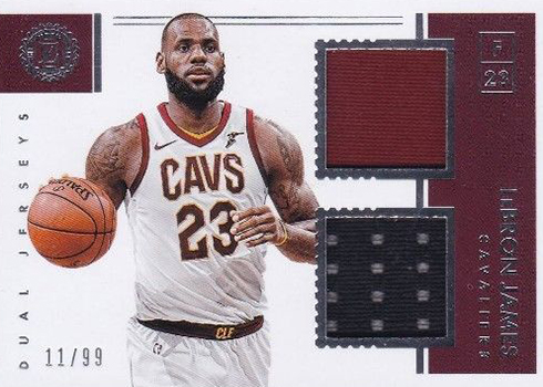 2017-18 Panini Encased Basketball Dual Jersey LeBron James