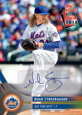 2018 Topps National Baseball Card Day Noah Syndergaard Autograph