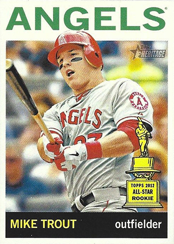 2013 Topps Heritage Action Variation Mike Trout 430