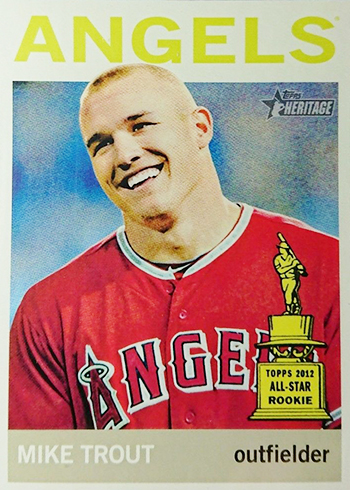 2013 Topps Heritage Color Swap Variation Mike Trout 430