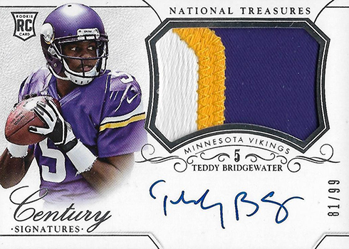 2014 Panini National Treasures Teddy Bridgewater RC