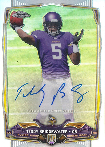 2014 Topps Chrome Refractor Autograph Teddy Bridgewater