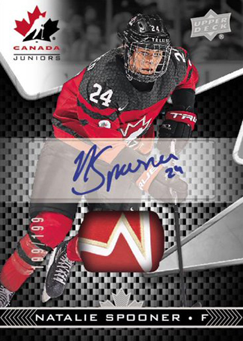 2018 Upper Deck Team Canada Juniors Hockey Auto Patch Natalie Spooner