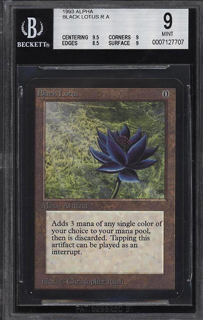 1993 Magic: The Gathering Alpha Black Lotus Fetches Over $38,000