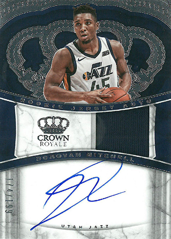 2017-18 Panini Crown Royale Basketball Rookie Jersey Autographs Donovan Mitchell