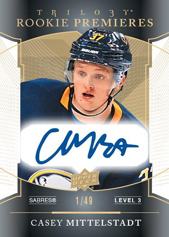 2018-19 Upper Deck Trilogy Hockey Rookie Premieres Autographs