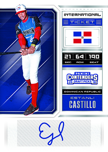 2018 Panini Contenders Draft Picks Baseball International Ticket