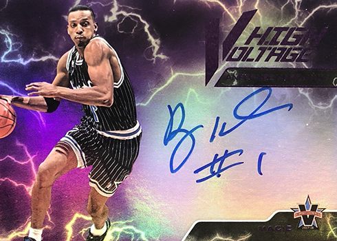 2017-18 Panini Vanguard Basketball High Voltage Signatures Purple Anfernee Hardaway