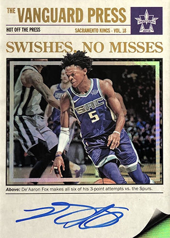 2017-18 Panini Vanguard Basketball Checklist, Team Set Lists