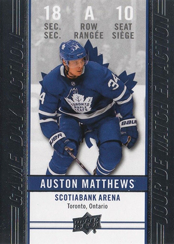 2018-19 Upper Deck Tim Hortons Hockey Game Day Action Auston Matthews