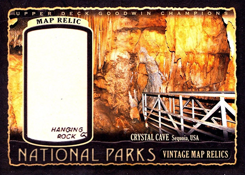 2018 Upper Deck Goodwin Champions National Parks Vintage Map Relics Crystal Cave