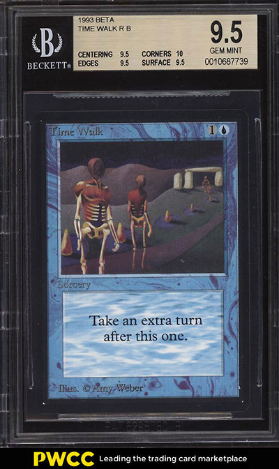 1993 Magic the Gathering Beta Time Walk BGS 9-5 PWCC-Sept-2018 400