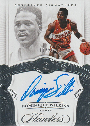 2017-18 Panini Flawless Basketball Enshrined Signatures Dominique Wilkins