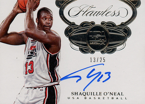 2017-18 Panini Flawless Basketball USA Signatures Shaquille ONeal