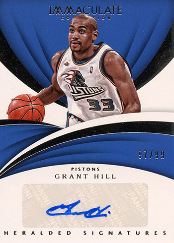 2017-18 Panini Immaculate Basketball Heralded Signatures Grant Hill