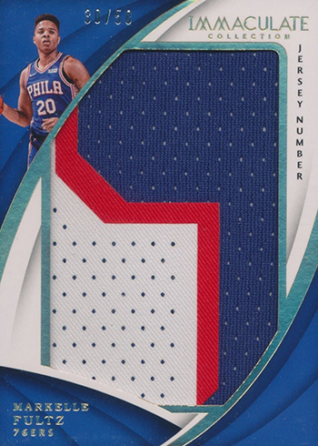 2017-18 Panini Immaculate Basketball Jersey Numbers Markelle Fultz