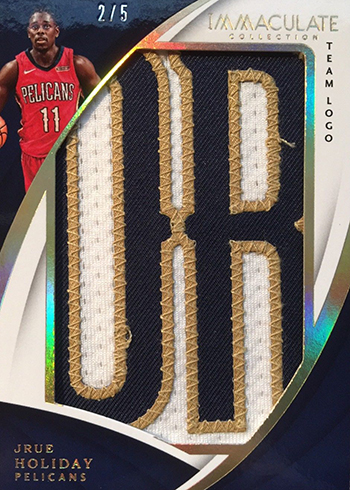 2017-18 Panini Immaculate Basketball Team Logo Jrue Holiday