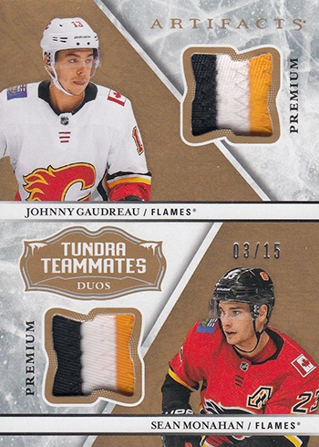 2018-19 Upper Deck Artifacts Hockey Tundra Teammates Premium Johnny Gaudreau Sean Monahan
